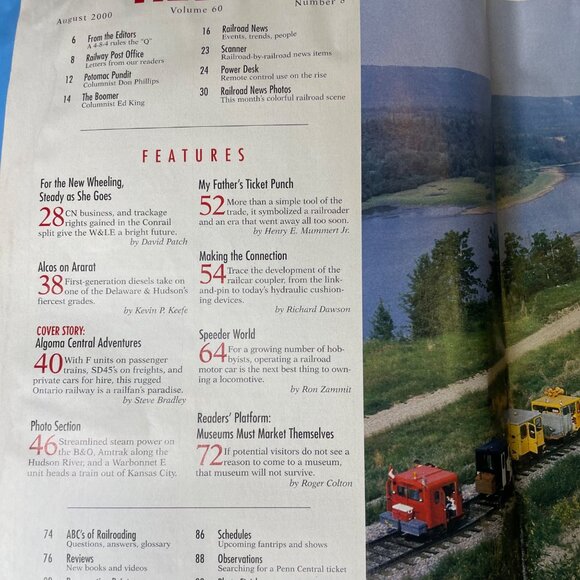 Trains Magazine August 2000 Vol 60 No 8 Railroad Enthusiast Book Railfan Paradis - Picture 5 of 11